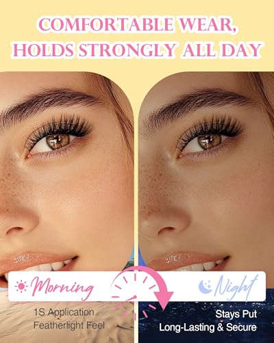 Self Adhesive Eyelashes 14mm - 5 Pairs Waterproof Reusable Glueless Lashes