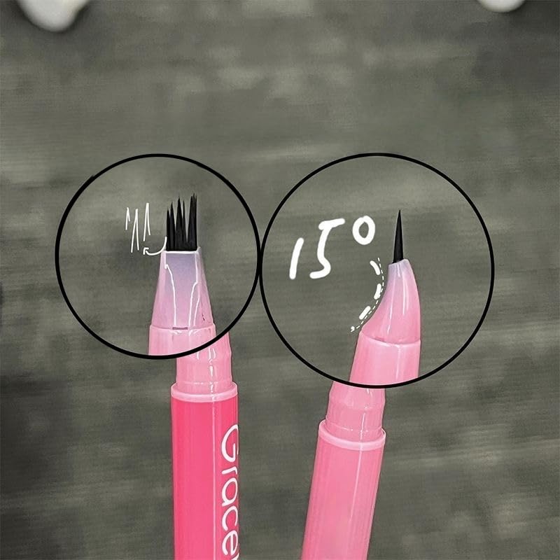 2-in-1 Waterproof Eyebrow Pen with 4D Brush & Precision Tip
