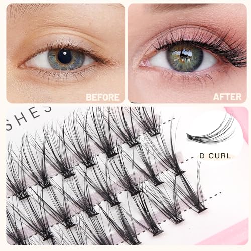 D Curl Lash Extensions 8-22mm Individual Cluster Eyelashes