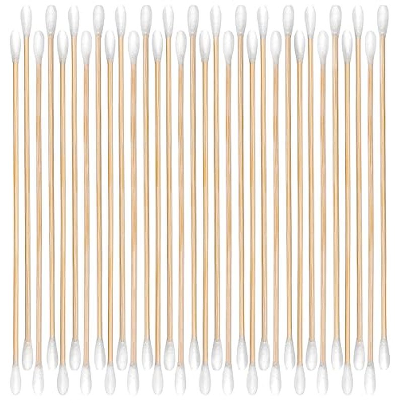 6 Inch Double-Ended Cotton Swabs with Bamboo Sticks (400/200 ct)