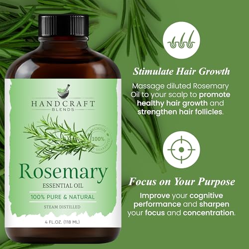 Handcraft Blends Rosemary Essential Oil - Huge 4 Fl Oz