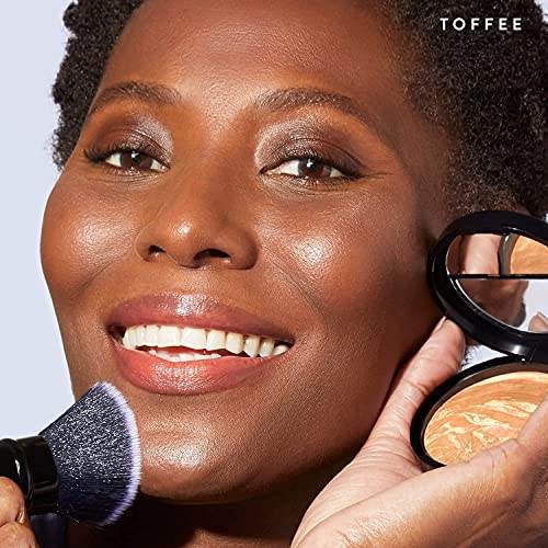 LAURA GELLER NEW YORK Balance-n-Brighten Powder Foundation, Toffee + Spackle Super-Size Makeup Primer with Hyaluronic Acid, Hydrate
