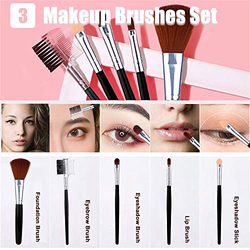 All-In-One Makeup Kit for Women - Full Set with Eyeshadow, Eyeliner & Brushes