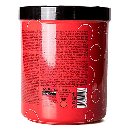 Blue Bleaching Powder for Hair - Salon-Grade Lightener Up to 7 Levels, Dust-Free, 15.8 oz