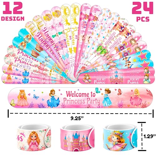 Princess Party Favors Set - 72PC Tattoos & Slap Bracelets