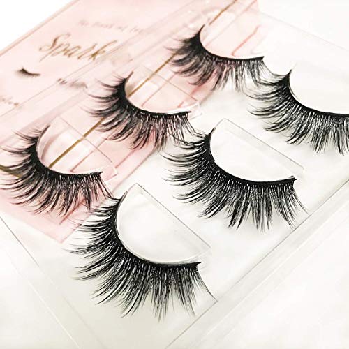 Sparkle 3D Faux Mink False Lashes - 3 Pairs, Reusable