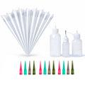 Henna Cones Kit - 20 Empty Pre-Rolled Cones, 3 Bottles, 12 Nozzles