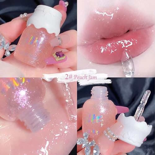 3-Piece Shimmer Lip Gloss Set with Hydrating Vitamin E Oil