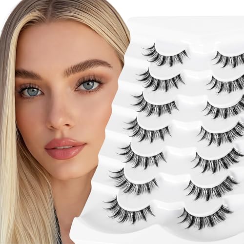 Bepholan Manga Eyelashes - 7 Pairs Wispy 3D Volume