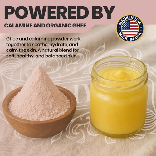 Wholly Kaw Organic Ghee, Tallow and Calamine Soap Bar with Natural Ingredients. Clean Label. Unscented. Fragrance free Face & Body - for Men, Women & Teens. Gentle Body Soap for sensitive skin 4.0 oz