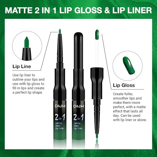 Forest Green Matte Lip Liner & Liquid Lipstick Set 24H