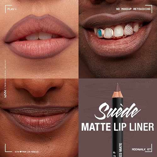 NYX Suede Matte Lip Liner - Long-Lasting Purple Pencil for Defined Lips