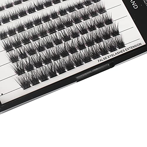 Bodermincer 96pcs Mixed Length Wide Cluster Cluster Eyelash Extensions 0.07mm Thickness Home Eyelash Extension Strip Eyelashes Individual Lashes Natural Style (8-10-12-14mm Mixed)