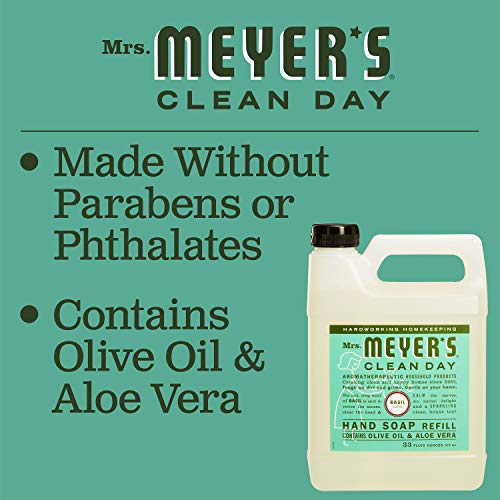 Mrs. Meyer's Liquid Hand Soap Refill, 1 Basil, 1 Lavender, 2 CT(Variety Pack)