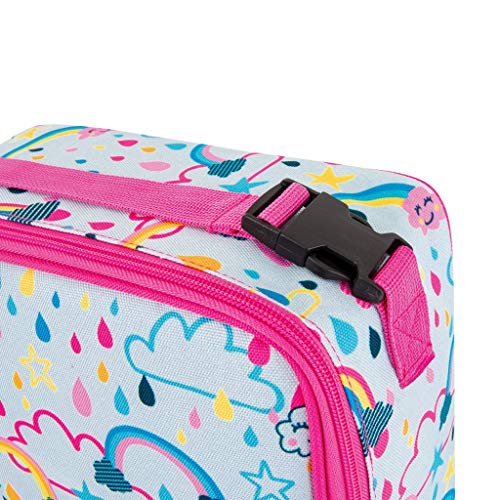 PackIt Freezable Classic Lunch Box, Rainbow Sky, Built with EcoFreeze Technology, Collapsible, Reusable, Zip Closure With Zip Front Pocket and Buckle Handle, Perfect for School Lunches