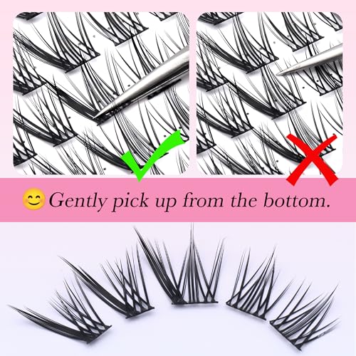 Wispy Fox Eye Lash Clusters 9-12mm 100pcs DIY Extensions