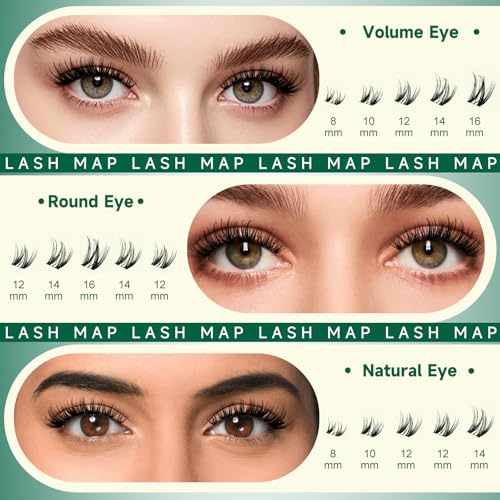 KEYYOU Flora D Curl Lash Clusters 8-18mm Mixed 132pcs