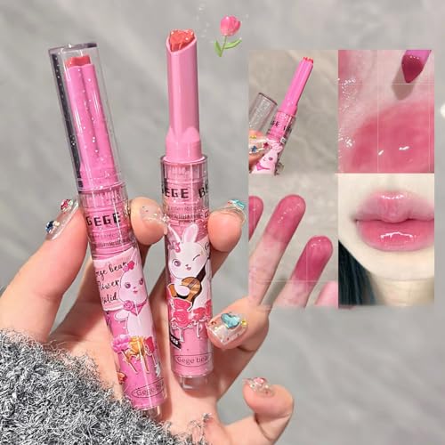 Heart-Shaped Hydrating Lipstick Set - 3 Colors Jelly Gloss