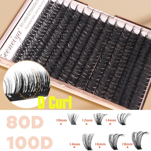 Volume Lash Clusters DIY Kit - 10-18MM Extensions 80D+100D