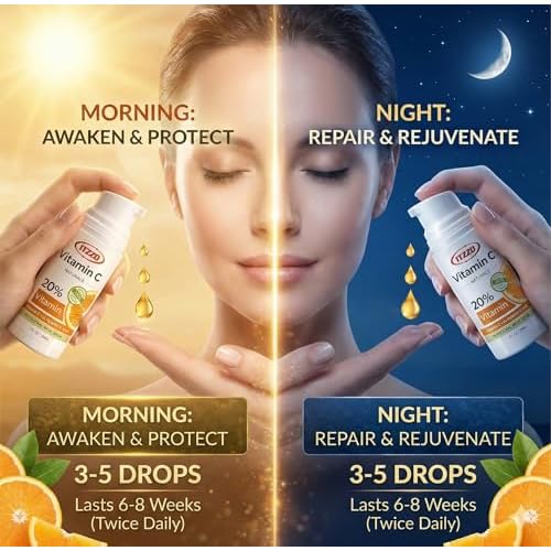 Vitamin C Face Serum - Anti Aging Serum with Hyaluronic Acid & Retinol - ITZZO