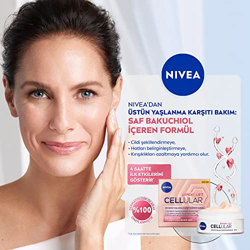 Nivea Hyaluron Cellular + Day Cream, SPF 30, Anti-Wrinkle, Firming Face Moisturizer for Elastic Skin