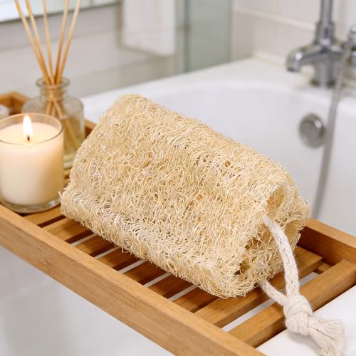 Natural Loofah Sponge 6 Pack - Organic Body Exfoliator