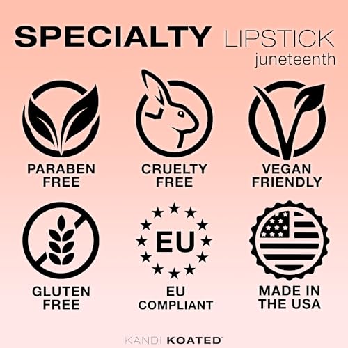 Kandi Koated Commemorative Juneteenth Lipstick - Special Edition Creamy Matte Lipstick Kandi Burruss | Creamy Texture, Rich Color, Paraben-Free, Cruelty-Free | Luxury Packaging | Beauty & Makeup
