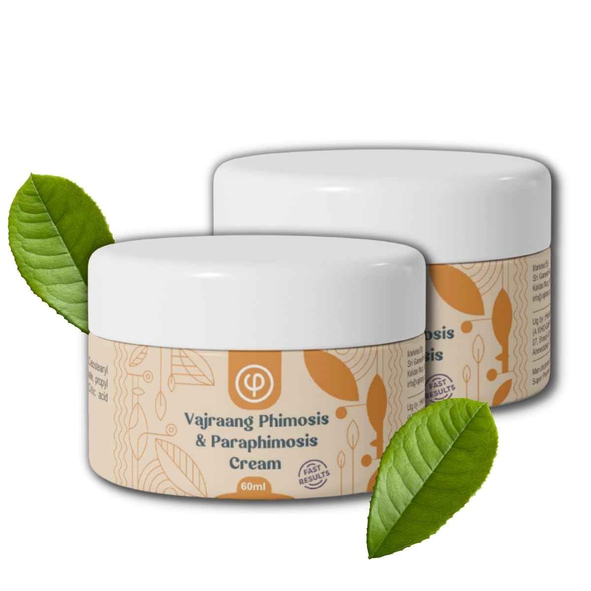 VAJRAANG Phimosis & Paraphimosis Cream – Steroid-Free Skin Recovery | Relieves skin Tightness, Reduces Discomfort | For Daily Use | 60-Day Tube (2)