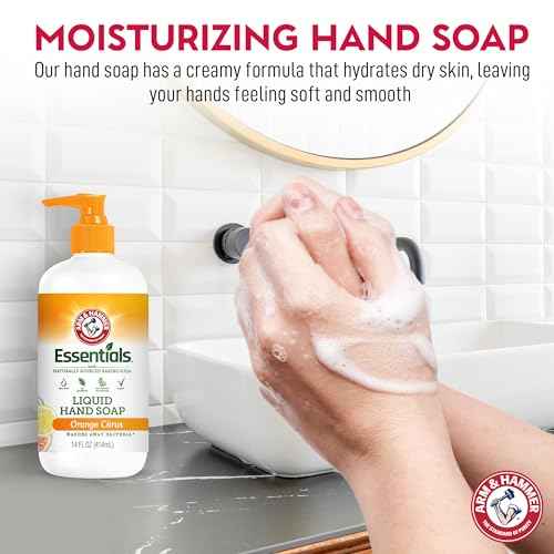 Arm & Hammer Liquid Hand Soap for Skin Cleaning - Cleanser for Kitchen & Bathroom with Gentle Rose Scent - Natural Hand Soap Cleanses, Softens 14 FL Oz (414ml)