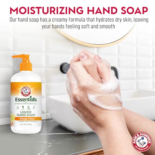 Arm & Hammer Liquid Hand Soap for Skin Cleaning - Hand Soap for Kitchen & Bathroom with Fresh Rain Water Scent - Natural Hand Soap Cleanses, Softens 14 FL Oz (414ml)