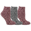 Dr. Scholl's Soothing Spa Socks – Lavender & Vitamin E, 3 Pairs (4-10 US) Black/Gray and Burgundy/Peach, with Gripper Bottoms