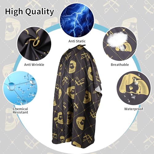Professional Waterproof Hair Cutting Cape with Neck Duster Brush