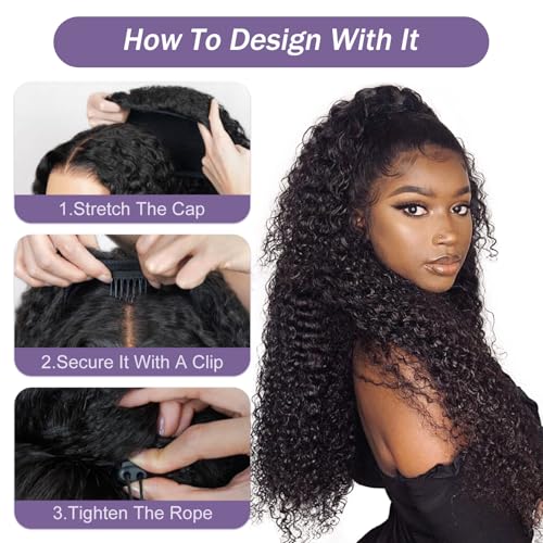 OQ Water Wave Half Wig 3-in-1 Human Hair 20 Inch - Natural Style & Easy Wear