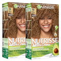 Garnier Nutrisse Ultra Crème Hair Color 73 Dark Golden Blonde - Pack of 2 (Honey Dip Variant)