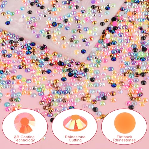 28 Colors 3mm Resin Rhinestones Bedazzling Kit with B7000 Glue