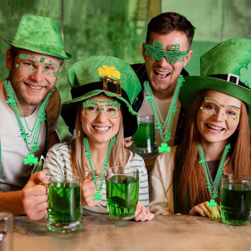 St. Patrick's Day Party Accessory Set - 21Pc Tattoo Stickers, Necklaces & Glasses