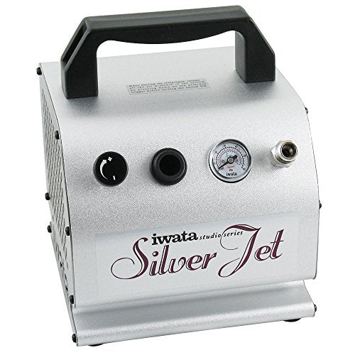 Iwata Eclipse HP-CS Gravity Feed Airbrush Kit with Silver Jet Compressor