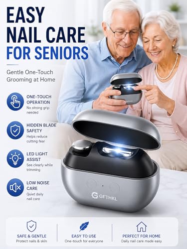 3-in-1 Electric Nail Clippers for Seniors with LED Light
