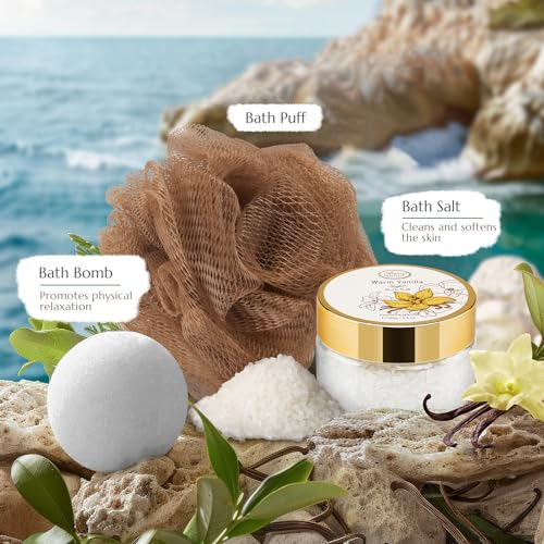 Vanilla Sugar Spa Gift Set for Women - 7pc Bath & Body Kit