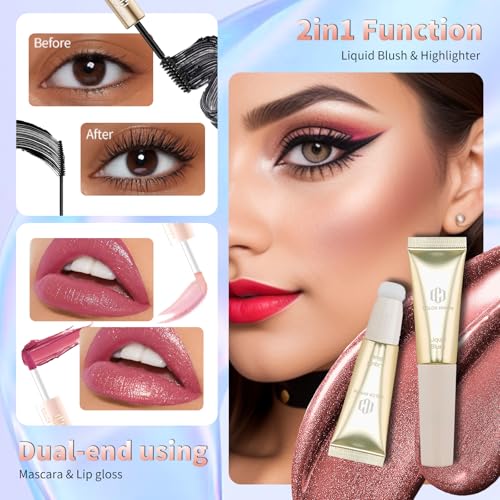 Color Nymph Makeup Kit - Makeup Bag Variation B with 9-Color Eyeshadow Palette & Full Set