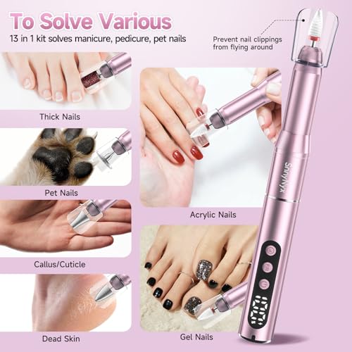 Cordless Electric Nail Drill 35000 RPM - Professional Gel Acrylic Kit