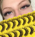 Cat Eye Russian D Curl Lashes - Fluffy Faux Mink Strips