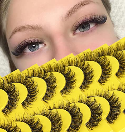Cat Eye Russian D Curl Lashes - Fluffy Faux Mink Strips