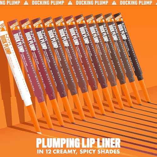 NYX PROFESSIONAL MAKEUP Duck Plump Plumping Lip Liner, Matte Pencil With Up To 10HR Wear, Ducking Clear (Clear Lip Liner)