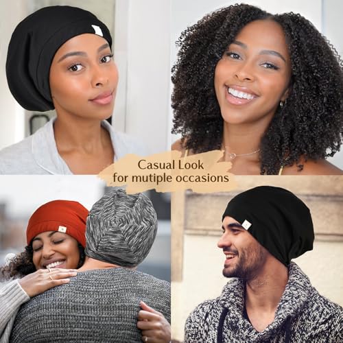 YANIBEST Slouchy Beanie Satin Lined Sleep Cap for Women Men