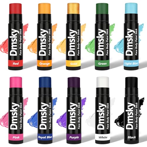 Dmsky 10-Pack Eye Black Sports Stick – Waterproof Face Paint