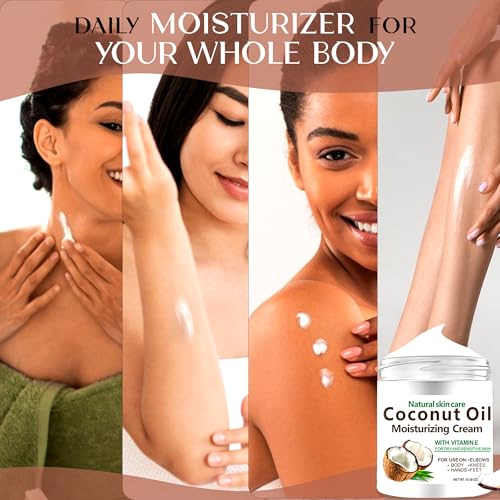 Coconut Cream 300ml ? Moisturizing Body Lotion for Dry Skin ? Nourishing Cream for Skin & Body ? Natural Coconut Moisturizer for Women & Men
