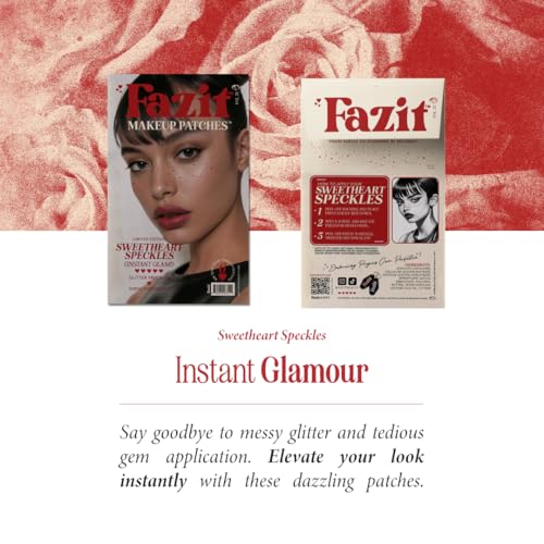 Fazit Glitter Makeup Patches - Sweetheart Speckles Face