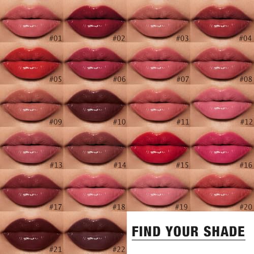 Fire Red Liquid Lipstick - Waterproof Long Lasting Lip Gloss