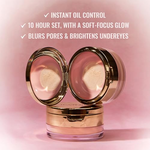 ICONIC LONDON Velvet Blur Translucent Setting Powder | Velvet Finish, Hydrating Loose Powder with Hyaluronic Acid Spheres | Cruelty-Free, Vegan Makeup